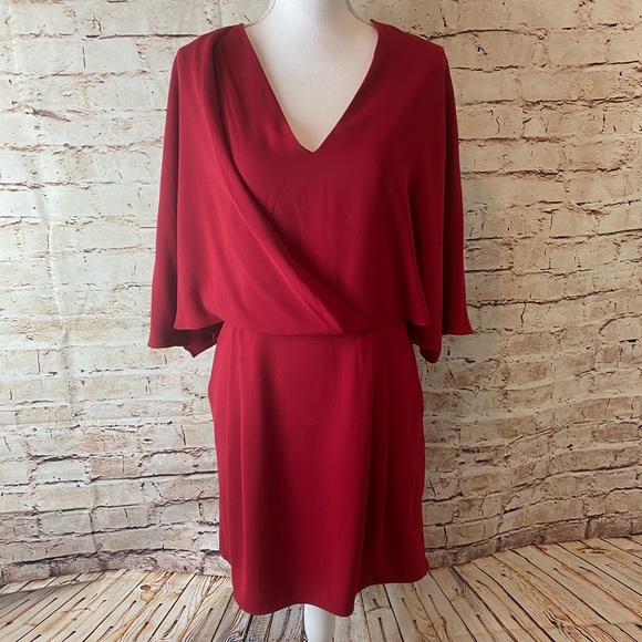 NWT Halston Heritage Drape Dolman A Line Dress - Picture 2 of 13